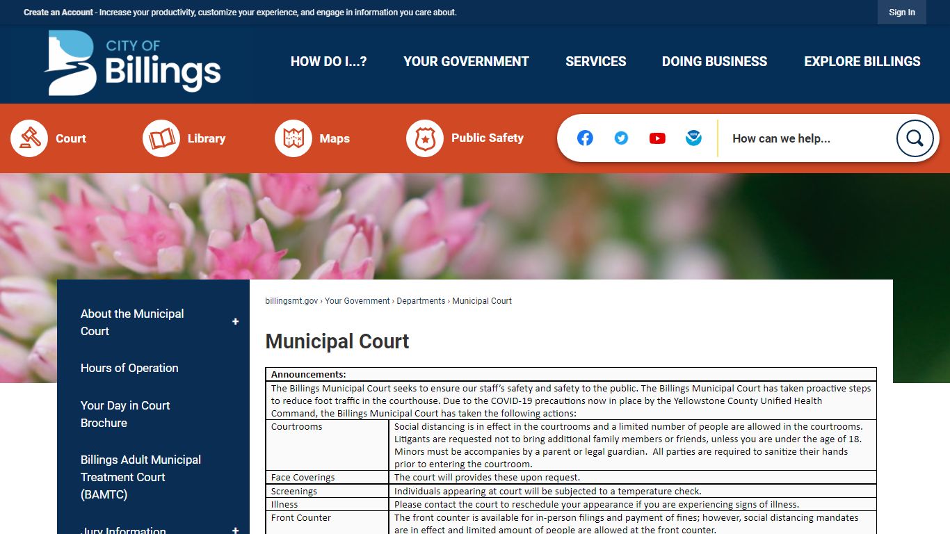 Municipal Court | City of Billings, MT - Official Website