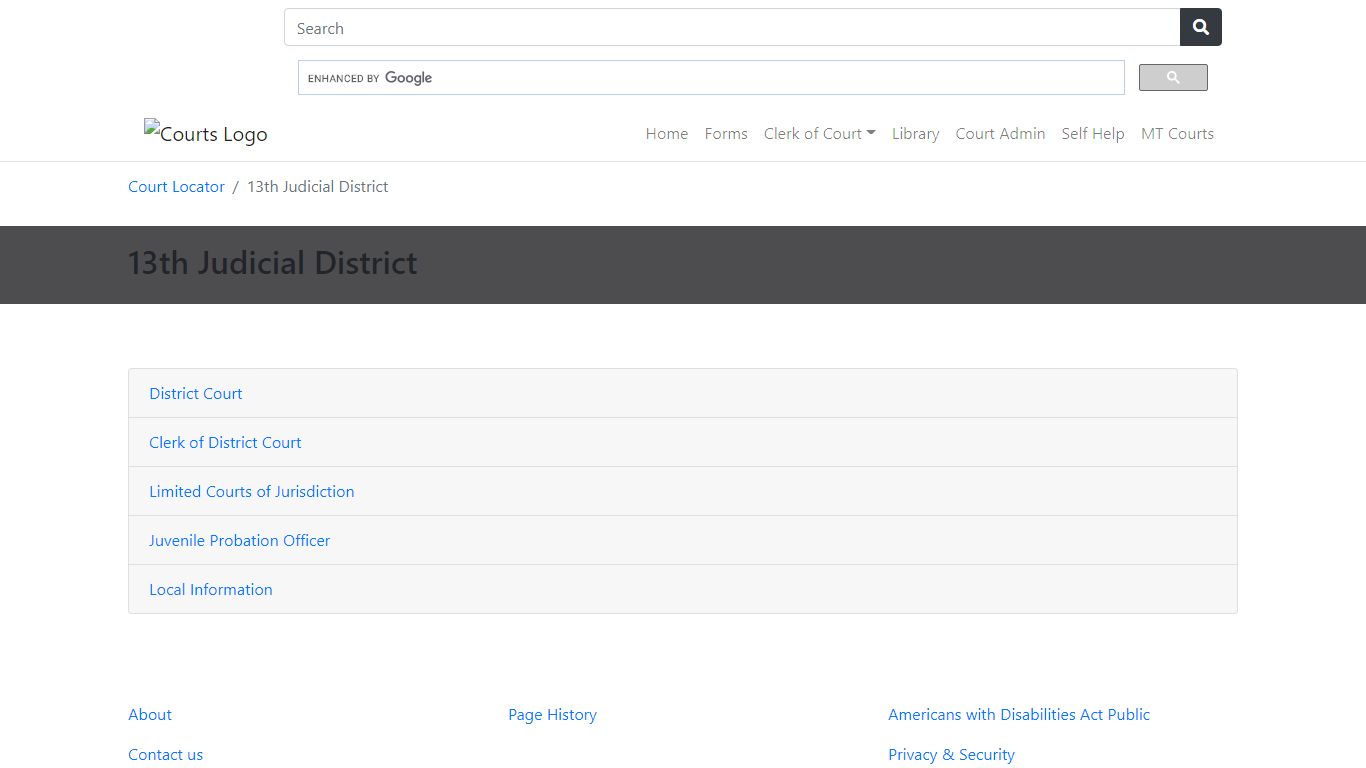 13th Judicial District - Montana